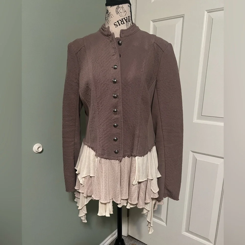 Free People Military Ruffles Jacket - Picture 8 of 13